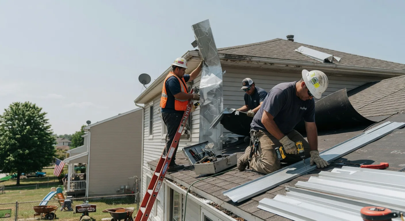 Storm Damage Metal Roof Repair in South Egremont, MA